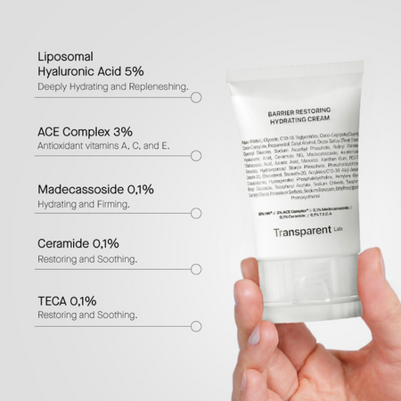 Crema ultra-hidratanta Barrier Restoring Hydrating Cream, 50 ml, Transparent Lab 688931