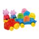 Set tren cu cuburi Soft Clemmy, +18 luni, Peppa Pig, Clementoni 507329