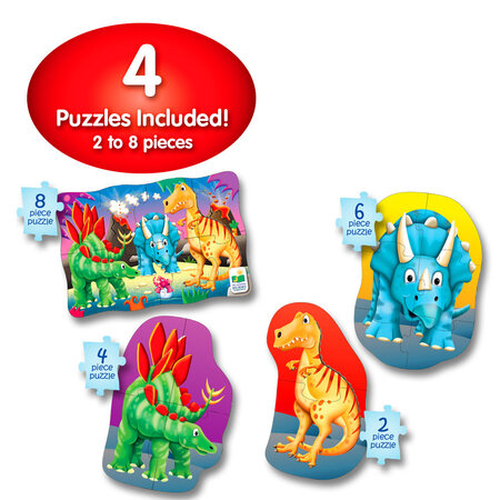 Primul meu set de 4 puzzle-uri Dinozauri, +2 ani, The Learning Journey 507362