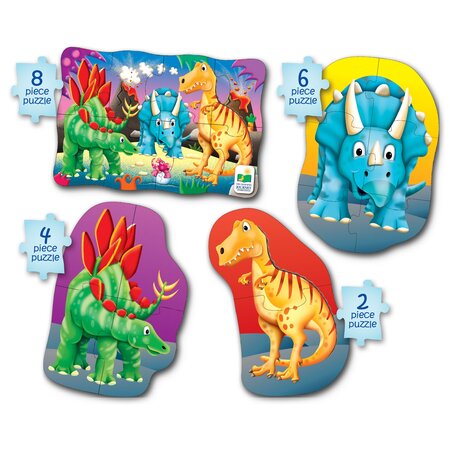 Primul meu set de 4 puzzle-uri Dinozauri, +2 ani, The Learning Journey 507361