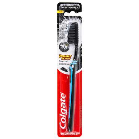 Periuta de dinti Charcoal, Medium, Diverse culori, 1 bucata, Colgate 511115