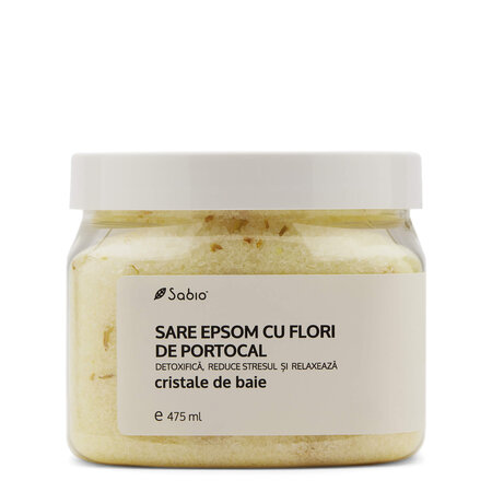 Sare epsom cu flori de portocal, 475g, Sabio