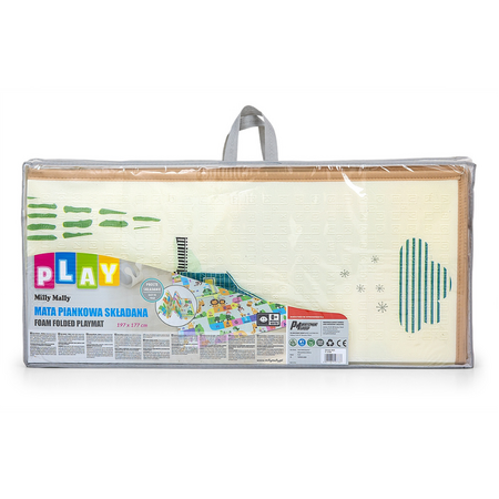 Covoras de joaca termoizolant cu doua fete Play Deer, 197 x 177 cm, Milly Mally 744791