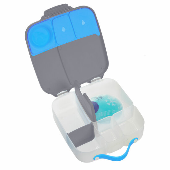 Caserola compartimentata LunchBox, Gri cu Albastru, 2 L, Bbox 507740