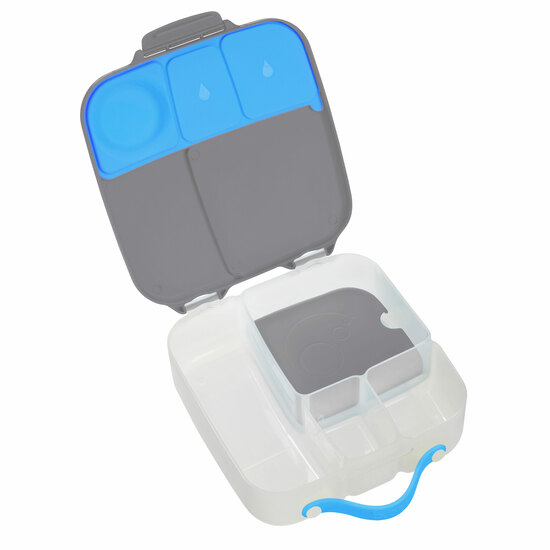 Caserola compartimentata LunchBox, Gri cu Albastru, 2 L, Bbox 507739