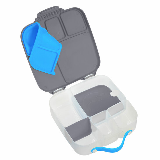Caserola compartimentata LunchBox, Gri cu Albastru, 2 L, Bbox 507741