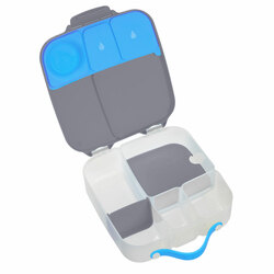 Caserola compartimentata LunchBox, Gri cu Albastru, 2 L, Bbox