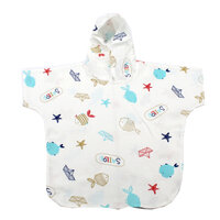 Poncho cu gluga muselina imprimata, Sailor, 2-3 ani, Baltic Bebe