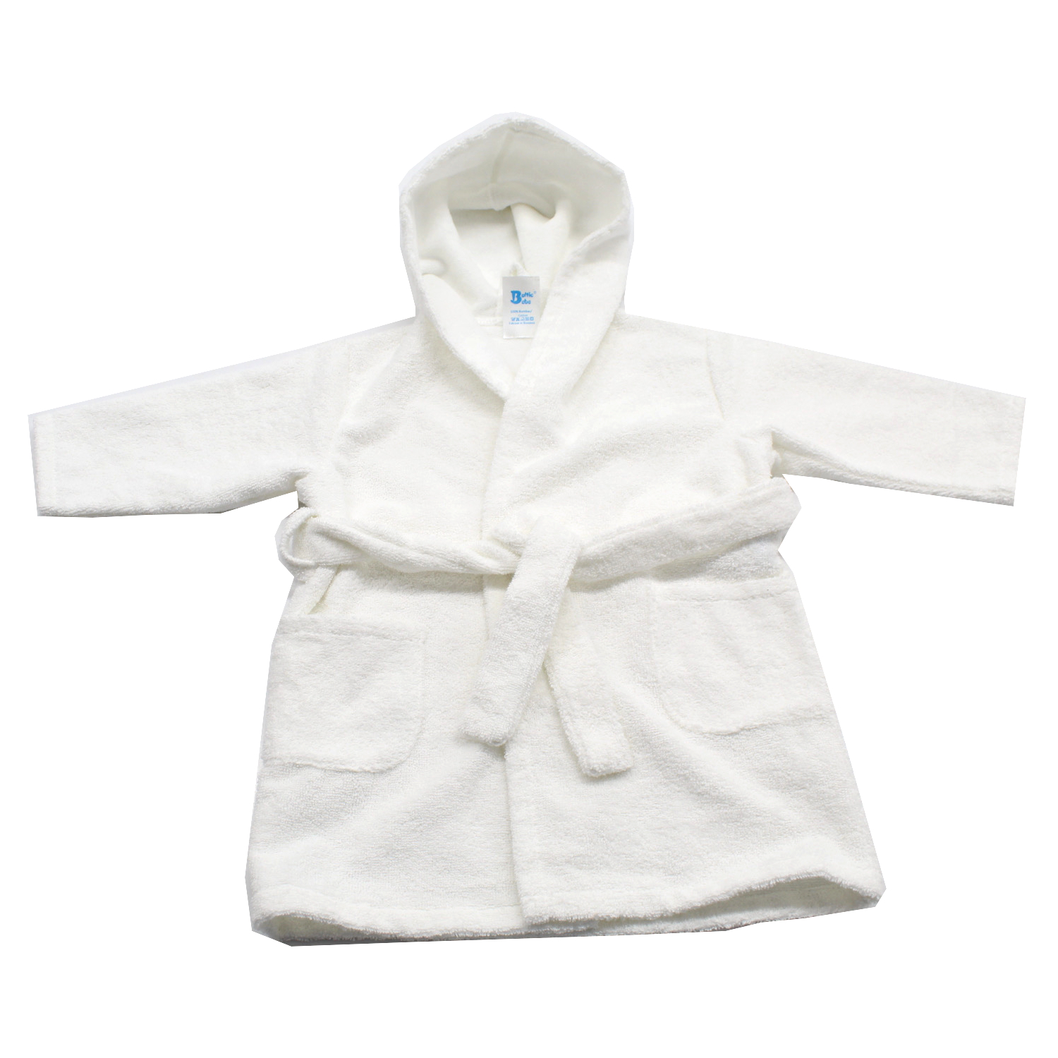 Halat de baie Premium, 2-3 ani, Alb, Baltic Bebe