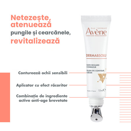 Crema pentru conturul ochilor cu efect de umplere DermAbsolu, 15 ml, Avene 707490