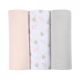 Set 3 museline din bumbac organic, 70 x 70cm, Swan Pink, Beaba 508328