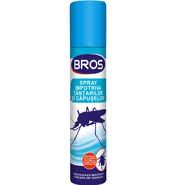 Spray impotriva tantarilor si capuselor, 90 ml, Bros