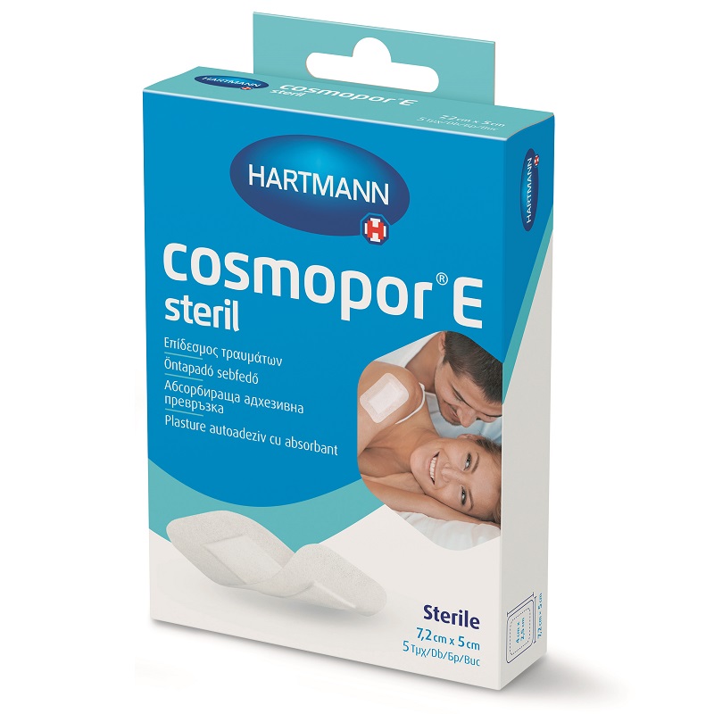 Plasturi sterili autoadezivi Cosmopor E, 7,2 x 5 cm, 5 bucati, Hartmann