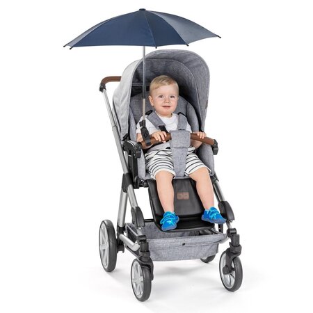 Umbreluta de soare ajustabila cu protectie solara UV 50+, pentru carucior bebelusi, ShineSafe Blue, Reer 508796