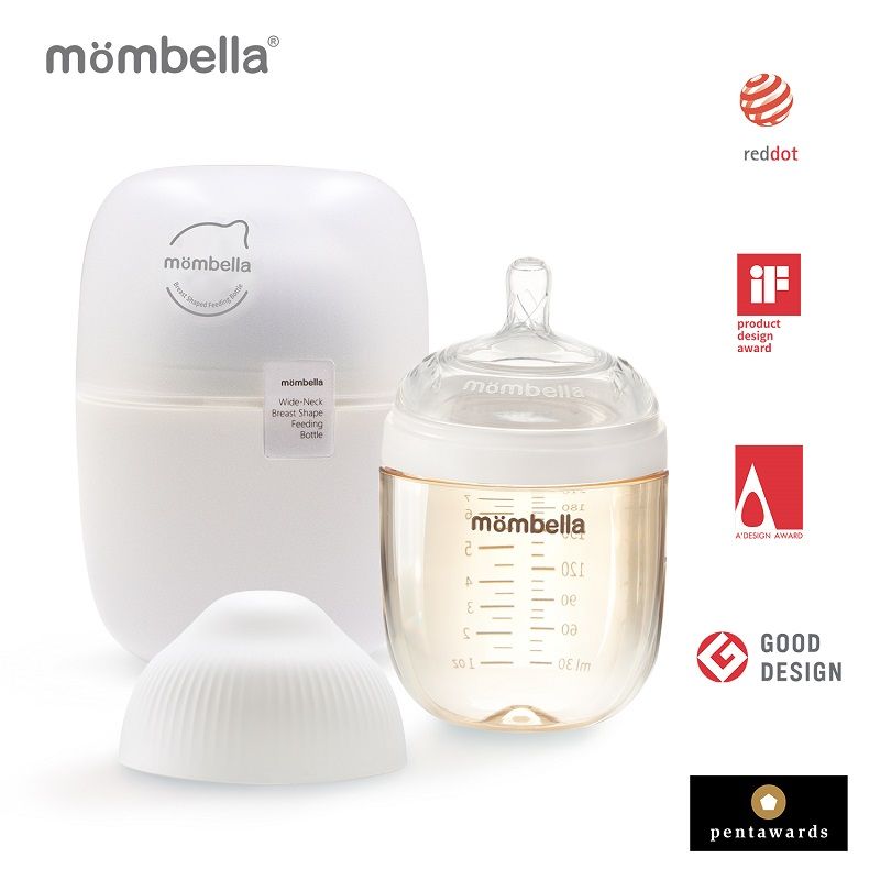 Biberon Anticolici Breast-Like, Ivory, 210 ml, Mombella