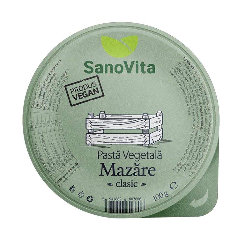 Pasta vegetala din mazare galbena, 100 g, Sanovita