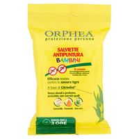 Servetele cu ingrediente naturale impotriva intepaturilor de insecte, 3ani +, 15 buc, Orphea