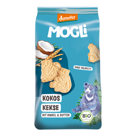 Biscuiti cu cocos bio, 125 gr, Ursuleti, Mogli
