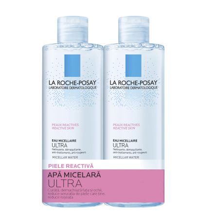 Pachet, Apa Micelara Ultra, Piele Reactiva, 2x400 ml