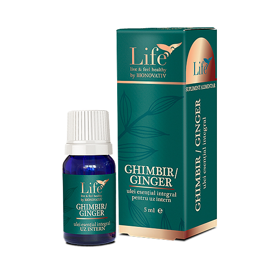 Ulei esential integral de Ghimbir, 5 ml, Bionovativ