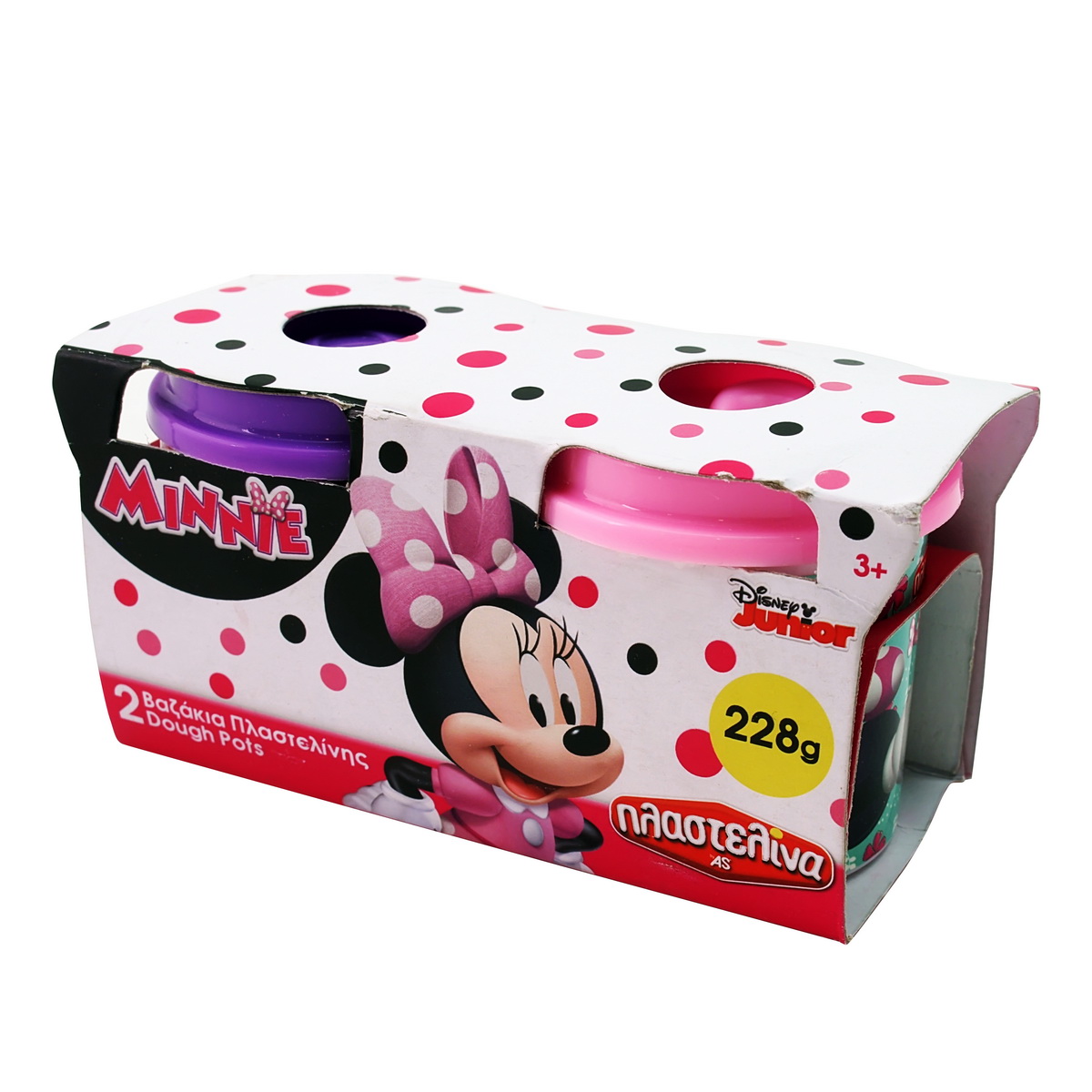 Set 2 borcane cu plastilina Minnie, 03568, Disney Junior