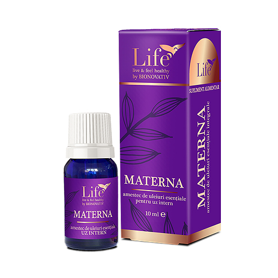 Amestec de uleiuri esentiale integrale pentru uz intern Materna, 10 ml, Bionovativ