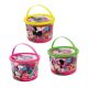 Set minnie galetusa cu 4 borcanase cu plastilina si accesorii pentru modelat, 1 buc, Disney Junior 450108