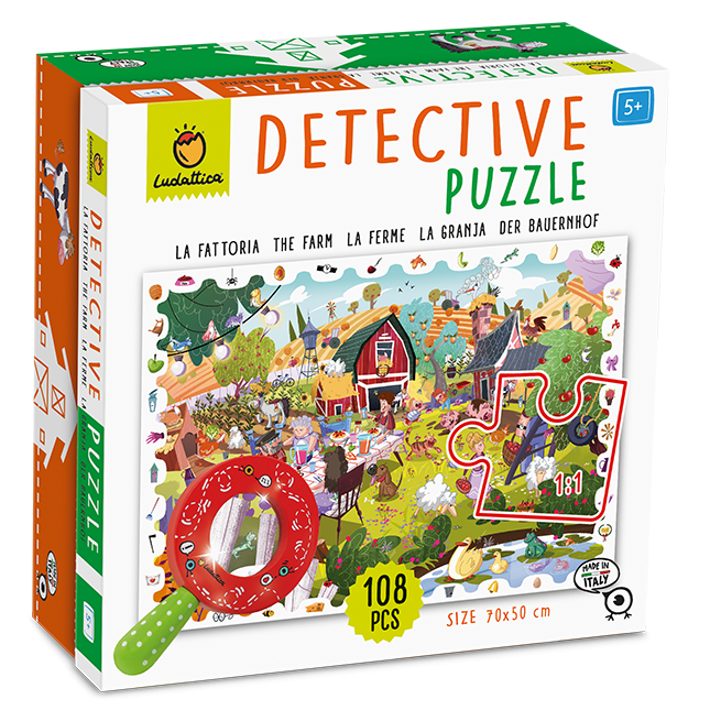 Puzzle Micul detectiv, Ferma, +5 ani, Ludattica