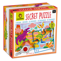 Puzzle cu mici secrete Dinozaurii, +3 ani, Ludattica