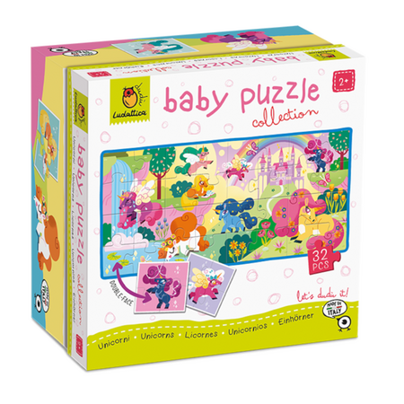 Puzzle pentru copii Unicorni, +2 ani, 24 piese, Ludattica
