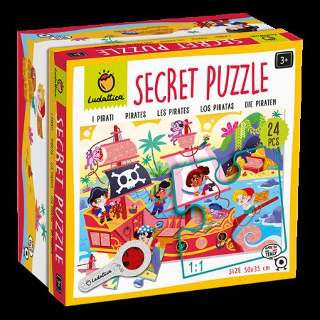 Puzzle cu mici secrete Piratii, +3 ani