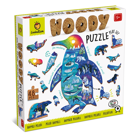 Puzzle din lemn Polul nord, +5 ani, Ludattica 509985