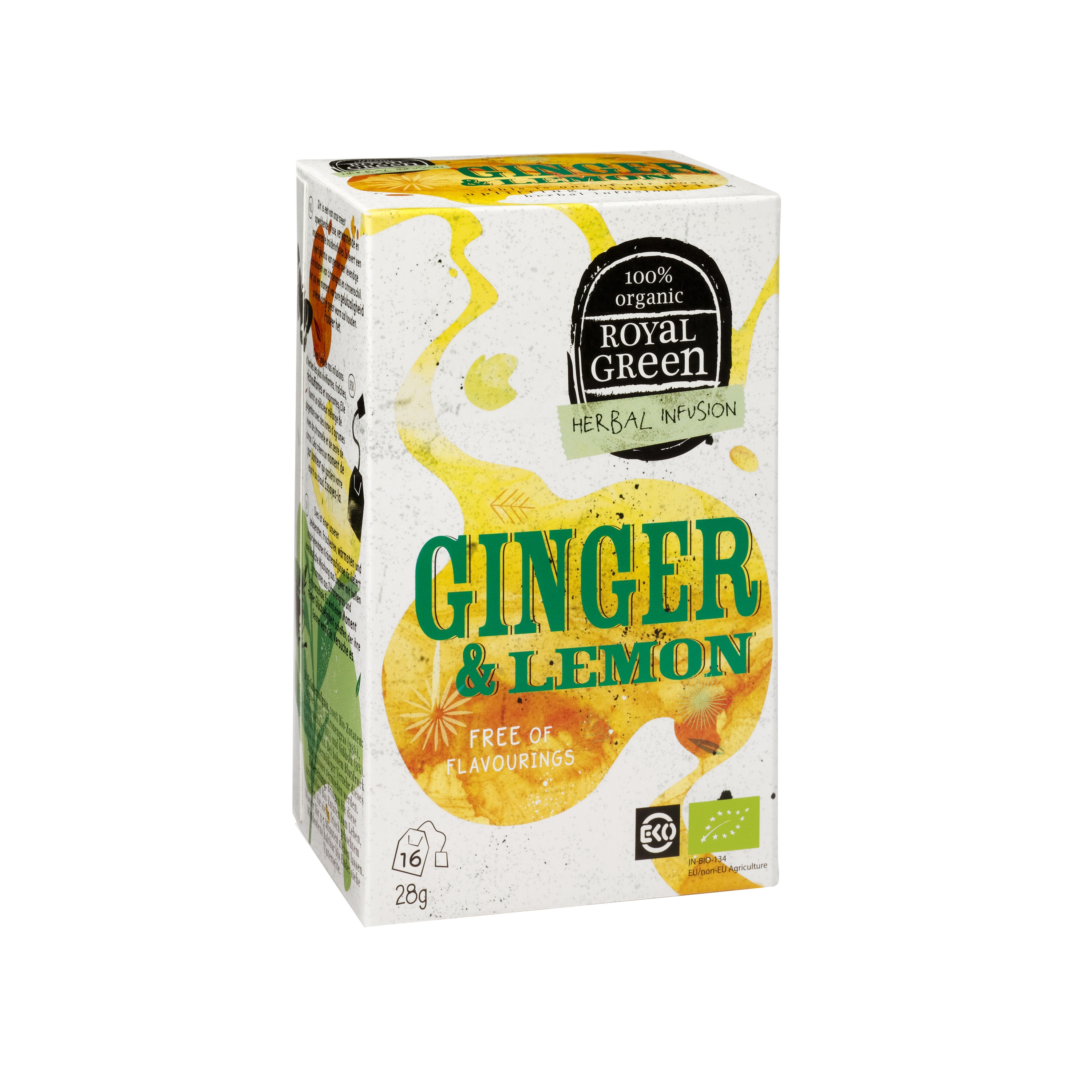 Ceai Ginger & Lemon, 16 plicuri, Royal Green