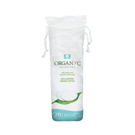 Dischete demachiante din bumbac organic, 70 buc