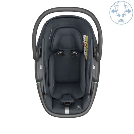 Scoica auto I-Size Coral 360, Essential Graphite Black, Maxi Cosi 510409