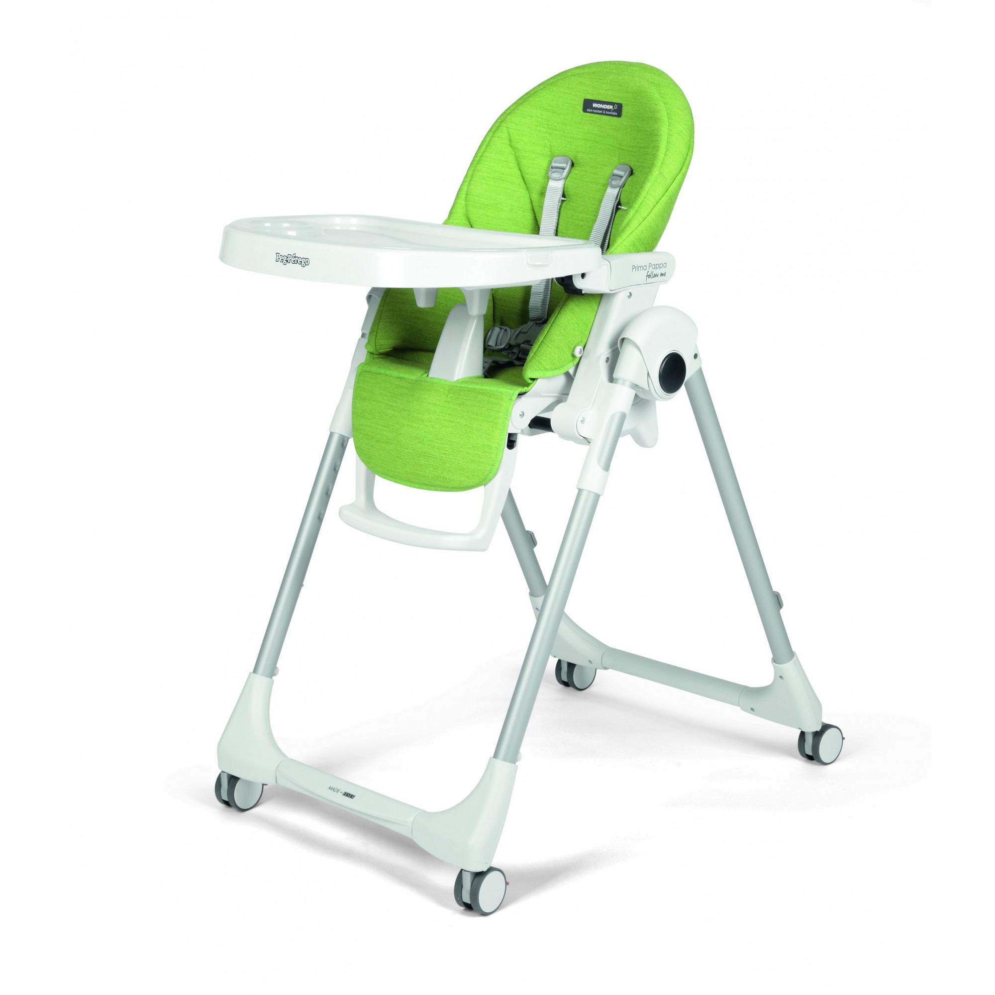 Scaun de masa 2 in 1 Prima Pappa Zero Follow Me, Wonder Green, Peg Perego