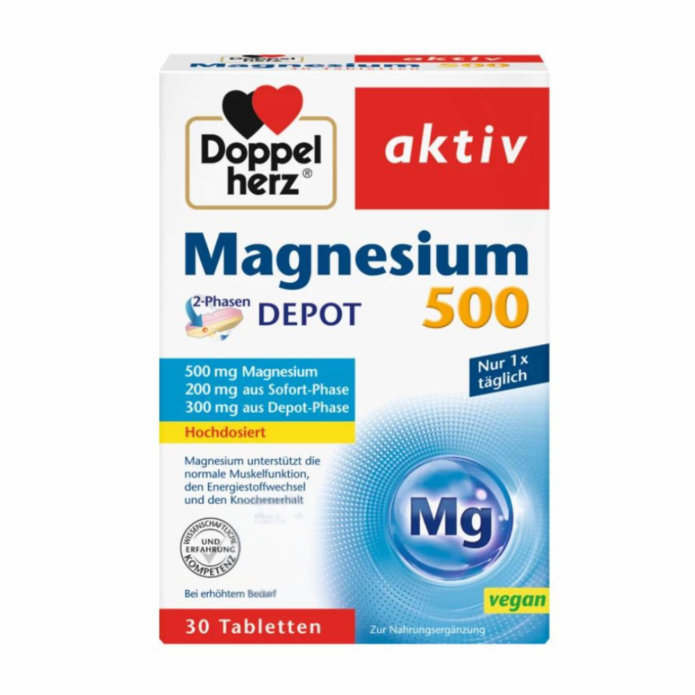 Magneziu, 500 mg, 30 comprimate, Doppelherz