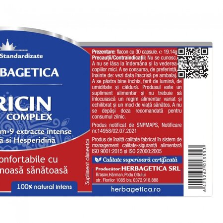 Varicin complex, 30 cps, Herbagetica 510882