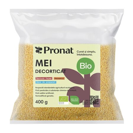 Mei ecologic  decorticat, 400 g, Pronat