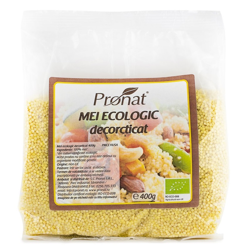 Mei ecologic  decorticat, 400 g, Pronat