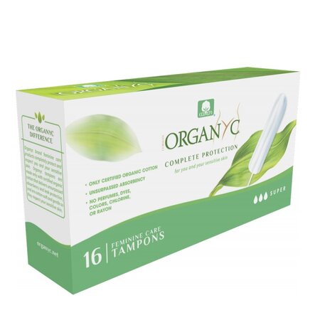 Tampoane Super din bumbac organic