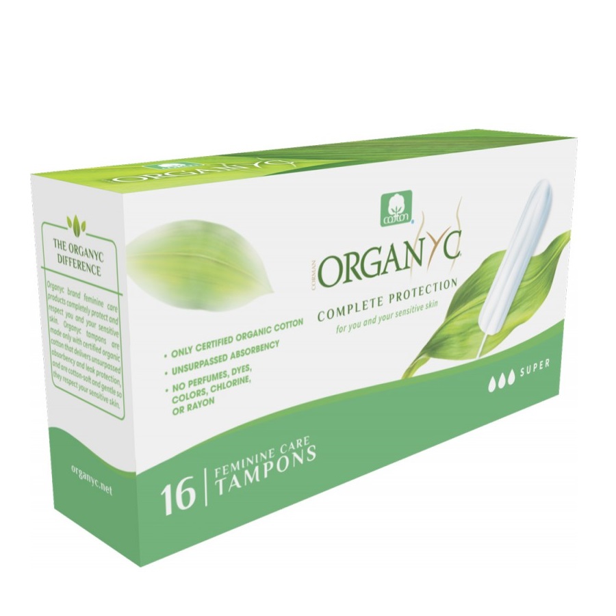 Tampoane Super din bumbac organic, 16 bucati, Organyc