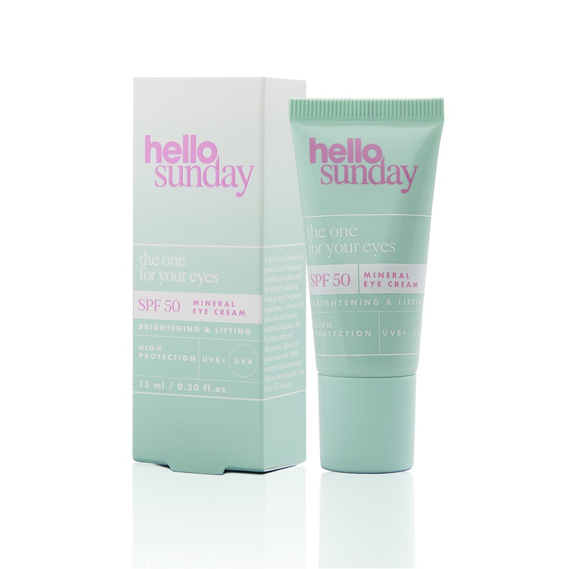 Crema minerala cu protectie solara SPF 50 pentru ochi, 15 ml, Hello Sunday