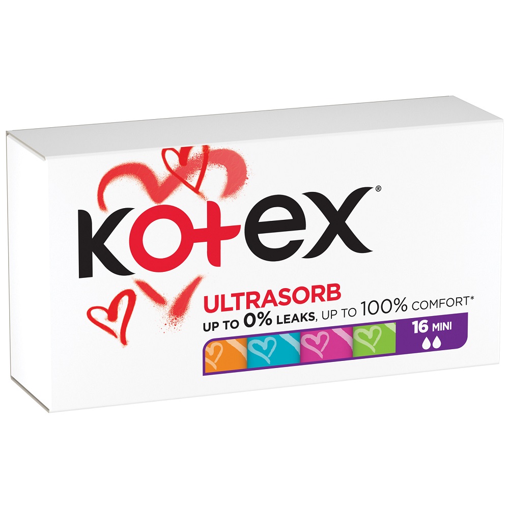 Tampoane Mini UltraSorb, 16 bucati, Kotex