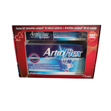 Pachet ArtroFlex compus + ArtroFlex compus crema, 42 plicuri+50 ml, Terapia 450201
