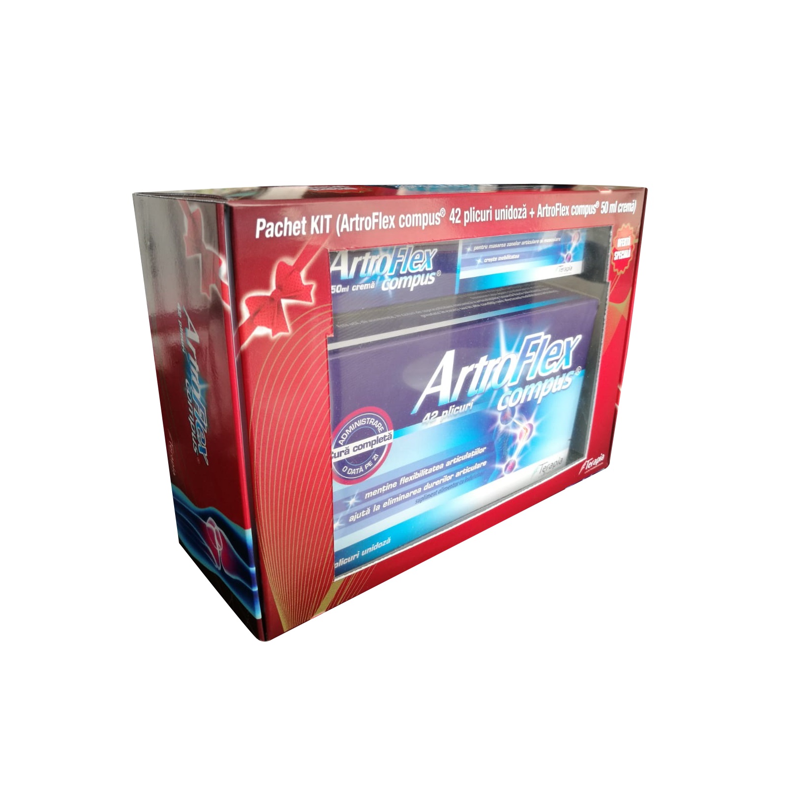 Pachet ArtroFlex compus + ArtroFlex compus crema, 42 plicuri+50 ml, Terapia