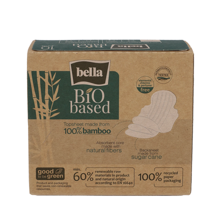Absorbante igienice cu strat superior din 100% bambus Biobased, Ultra Normal, 10 bucati, Bella 724256