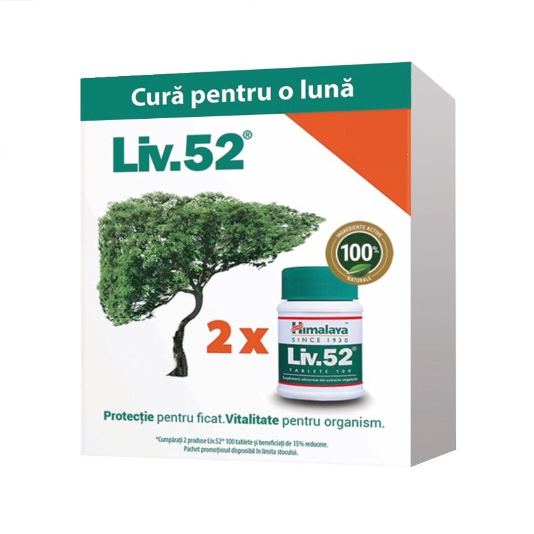 Pachet Liv 52, 2x100 tablete, Himalaya