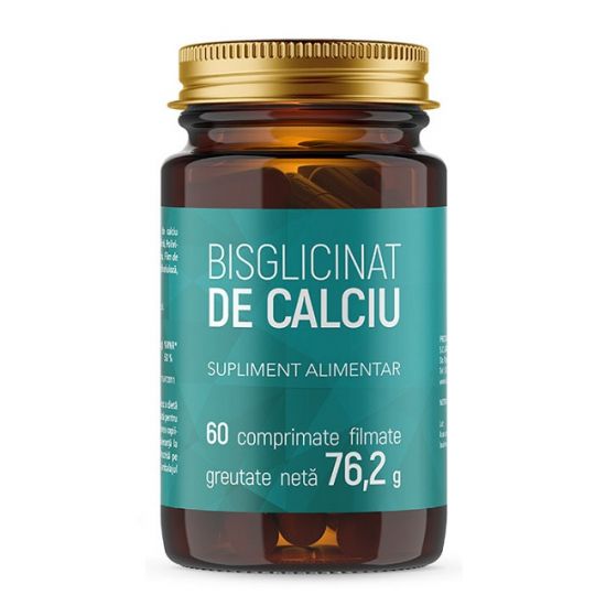 Bisglicinat de calciu, 60 comprimate, Laboratoarele Remedia