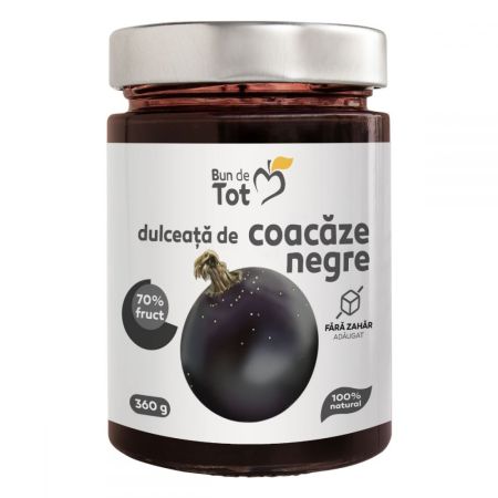 Dulceata naturala din coacaze negre fara zahar Bun de Tot